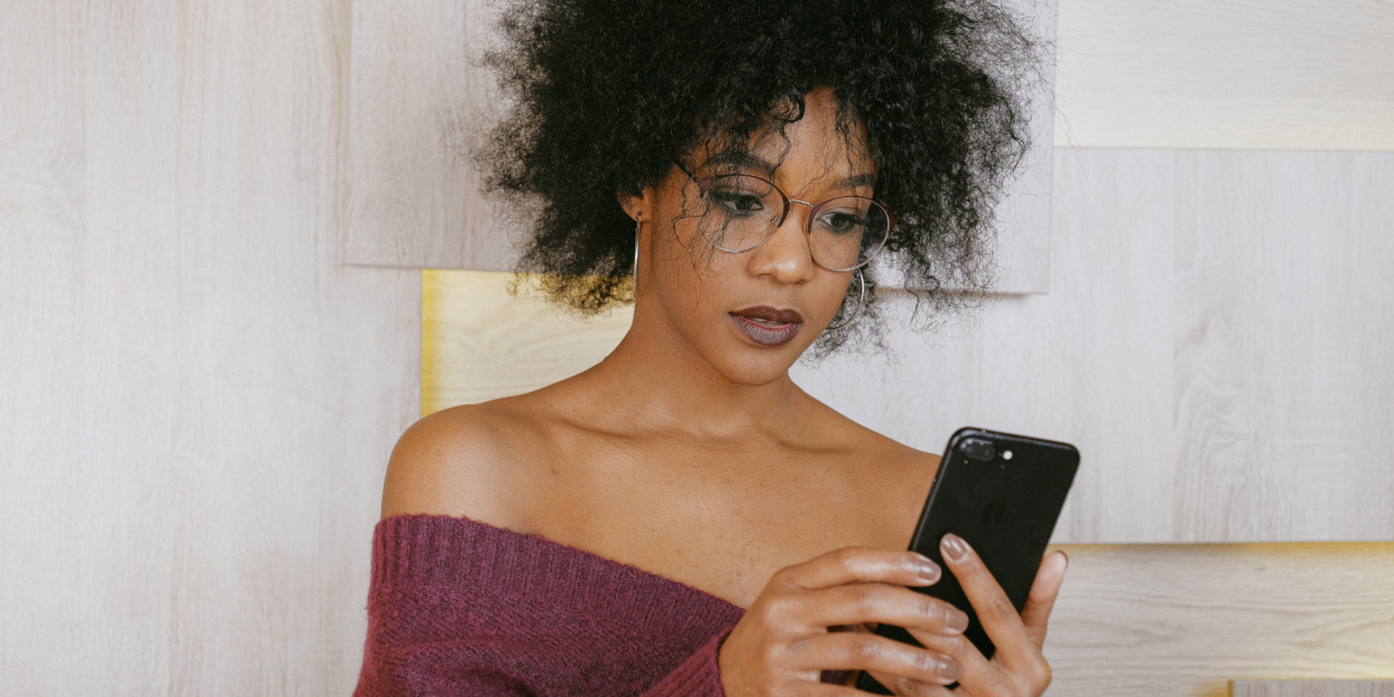 Woman searching on her phone "can you have sex before an abortion?"
